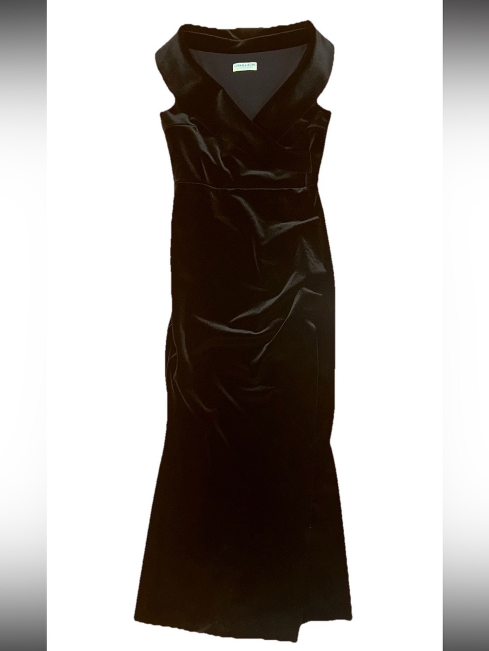 Chiara Boni La Petite Robe Velvet V-Neck Gown Women’s Black Made In Italy